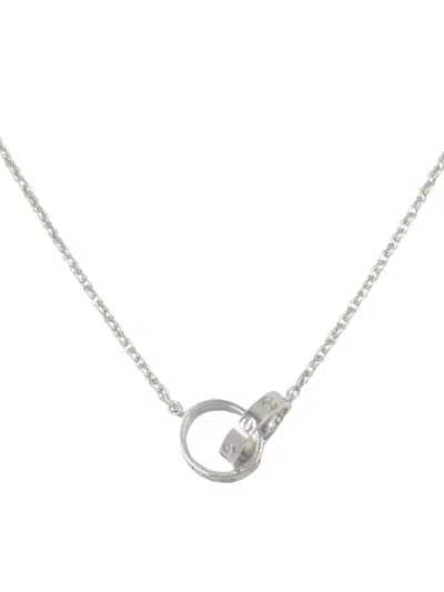 Pre-owned Cartier 18k White Gold Interlocking Circles Necklace