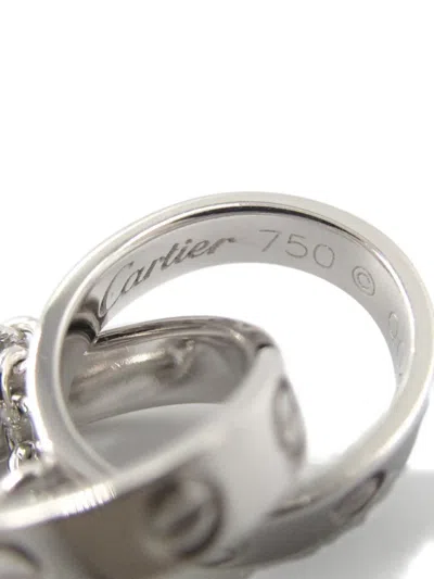 Pre-owned Cartier 18k White Gold Interlocking Circles Necklace