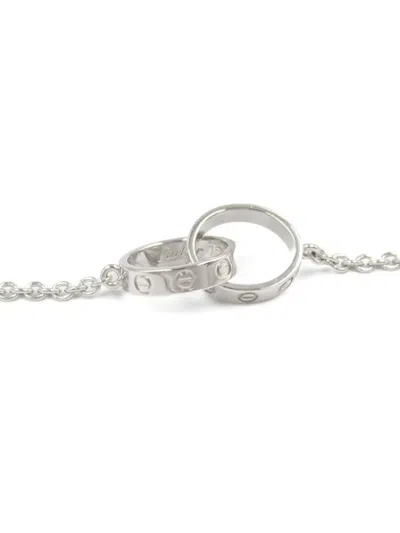 Pre-owned Cartier 18k White Gold Interlocking Circles Necklace