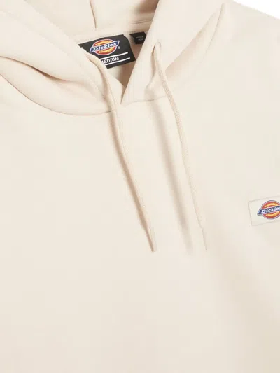 Dickies Logo-patch Kangaroo-pocket Hoodie In White