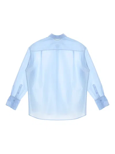 Carven Taffeta Shirt In Blue