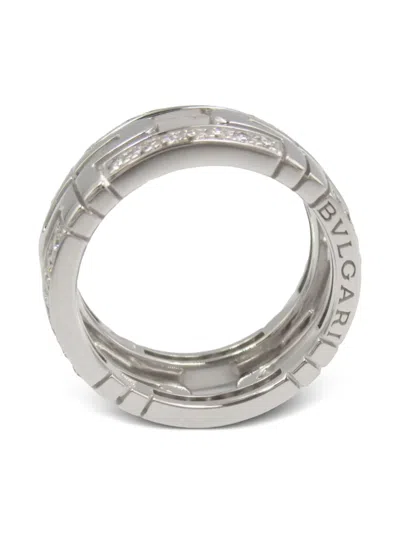 Pre-owned Bvlgari 18k White Gold Parenthood Diamond Ring
