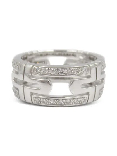 Pre-owned Bvlgari 18k White Gold Parenthood Diamond Ring
