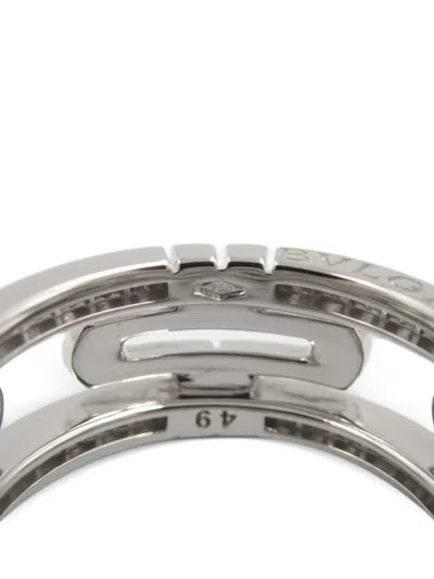 Pre-owned Bvlgari 18k White Gold Parenthood Diamond Ring