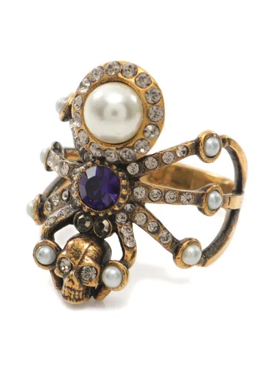 Pre-owned Alexander Mcqueen 2010s Spider Skull Ring