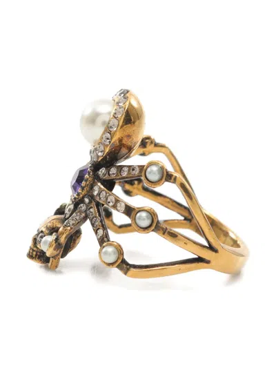Pre-owned Alexander Mcqueen 2010s Spider Skull Ring