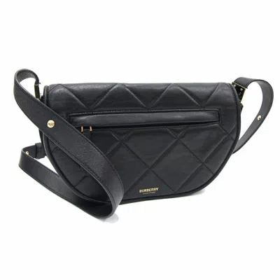 Pre-owned Burberry Black Leather Suede Pochette Shoulder Bag ()