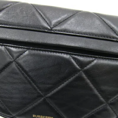 Pre-owned Burberry Black Leather Suede Pochette Shoulder Bag ()
