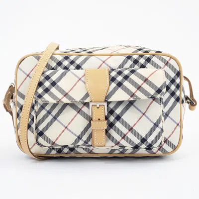 Pre-owned Burberry Blue Label Beige Canvas Leather Shoulder Bag ()