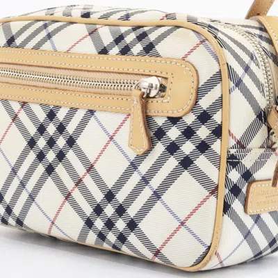 Pre-owned Burberry Blue Label Beige Canvas Leather Shoulder Bag ()