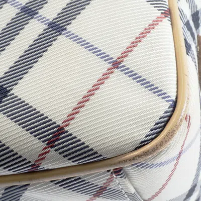 Pre-owned Burberry Blue Label Beige Canvas Leather Shoulder Bag ()