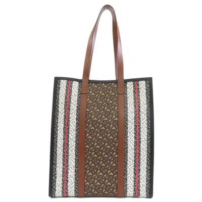 Pre-owned Burberry Brown Pvc Tote Bag ()