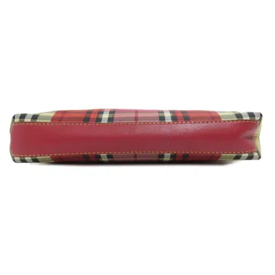 Pre-owned Burberry Red Color Canvas Shoulder Bag ()