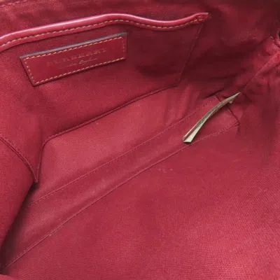 Pre-owned Burberry Red Color Canvas Shoulder Bag ()