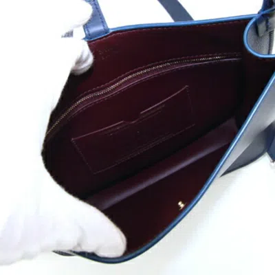 Pre-owned Cartier Navy Leather Shoulder Bag ()