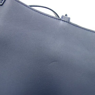 Pre-owned Cartier Navy Leather Shoulder Bag ()