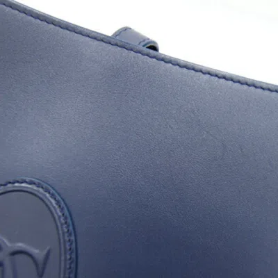 Pre-owned Cartier Navy Leather Shoulder Bag ()