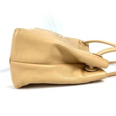 Pre-owned Chanel Beige Leather Shoulder Bag Tote Bag ()