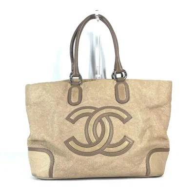 Pre-owned Chanel Beige Leather Shoulder Bag Tote Bag ()