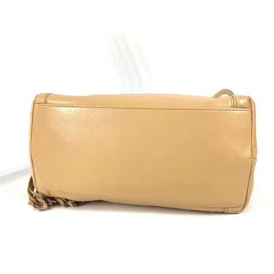 Pre-owned Chanel Beige Leather Shoulder Bag Tote Bag ()