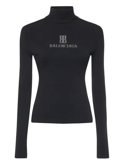 Balenciaga Viscose Nano Bb High Neck Sweater
