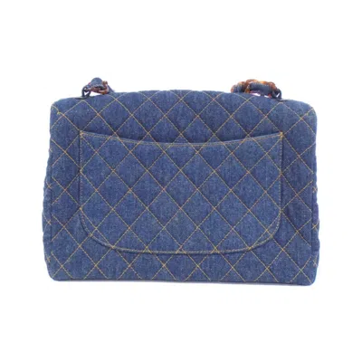 Pre-owned Chanel Blue Denim Shoulder Bag ()