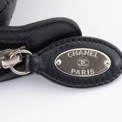 Pre-owned Chanel Paris Byzance Black Gray Nylon Tote Bag ()
