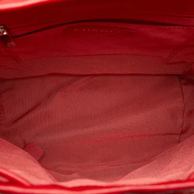 Pre-owned Chanel Red Color Leather Backpack ()