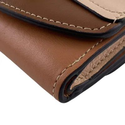 Pre-owned Chloé Gold Multi-color Leather Wallet (tri-fold) ()