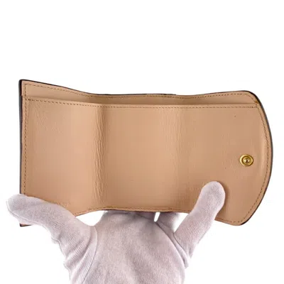Pre-owned Chloé Gold Multi-color Leather Wallet (tri-fold) ()