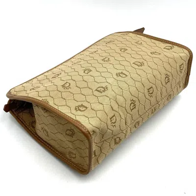 Pre-owned Dior Christian  Beige Canvas Clutch Bag ()