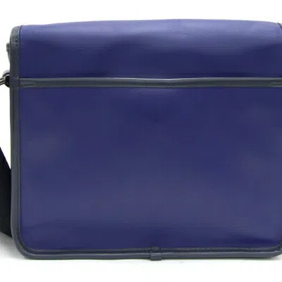 Pre-owned Coach Blue Navy Leather Shoulder Bag ()