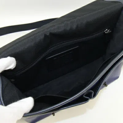Pre-owned Coach Blue Navy Leather Shoulder Bag ()