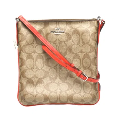 Pre-owned Coach Brown Canvas Leather Shoulder Bag ()