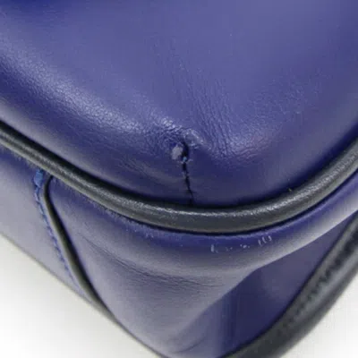 Pre-owned Coach Blue Navy Leather Shoulder Bag ()