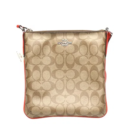 Pre-owned Coach Brown Canvas Leather Shoulder Bag ()