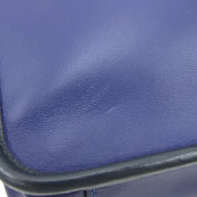 Pre-owned Coach Blue Navy Leather Shoulder Bag ()