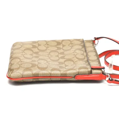 Pre-owned Coach Brown Canvas Leather Shoulder Bag ()