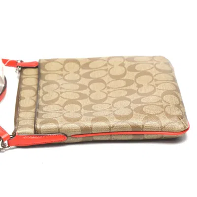 Pre-owned Coach Brown Canvas Leather Shoulder Bag ()