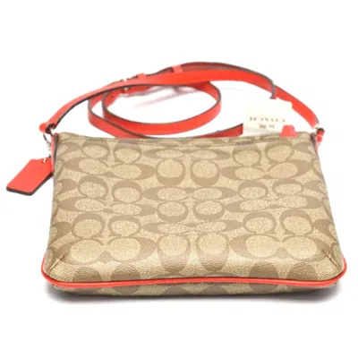 Pre-owned Coach Brown Canvas Leather Shoulder Bag ()