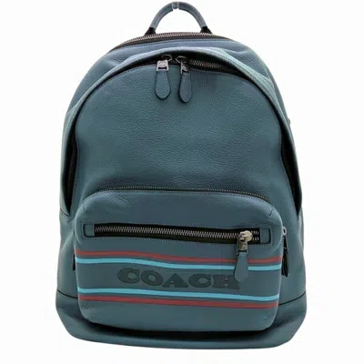Pre-owned Coach Navy Leather Backpack ()