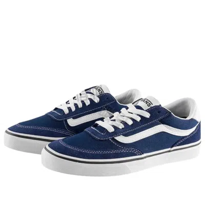 Vans Brooklyn Ls 'navy White' In Blue
