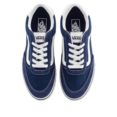 Vans Brooklyn Ls 'navy White' In Blue