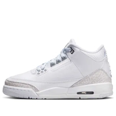 Air Jordan (gs)  3 'pure Money' In White