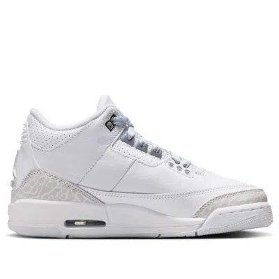Air Jordan (gs)  3 'pure Money' In White
