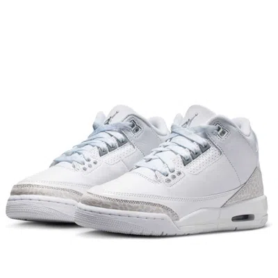 Air Jordan (gs)  3 'pure Money' In White