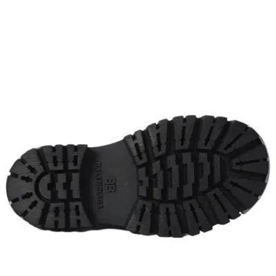 Balenciaga Black Leather Tractor Loafers