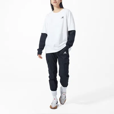 New Balance Classic Long Sleeve Tee 'white Black' In White