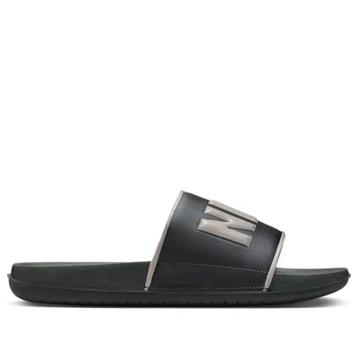 Nike Offcourt Slides 'dark Smoke Grey College Grey' In Black