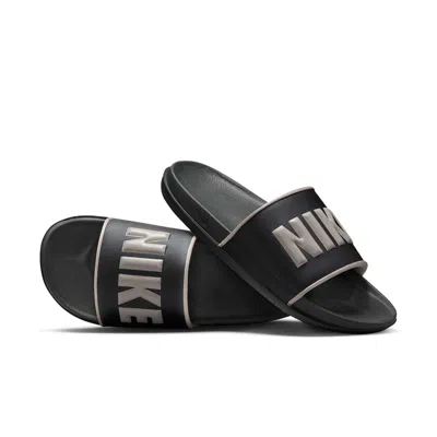 Nike Offcourt Slides 'dark Smoke Grey College Grey' In Black